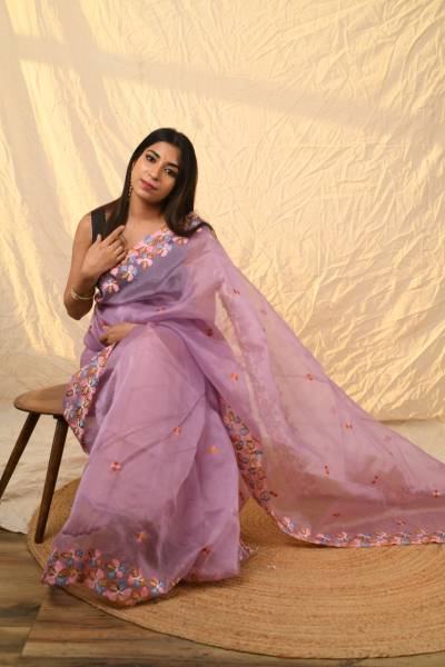 Manali By Shree Trends Designer Organza  Saree Collection